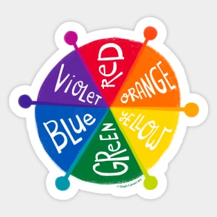 Cute Rainbow Color Wheel - great gift for artists and teachers Sticker